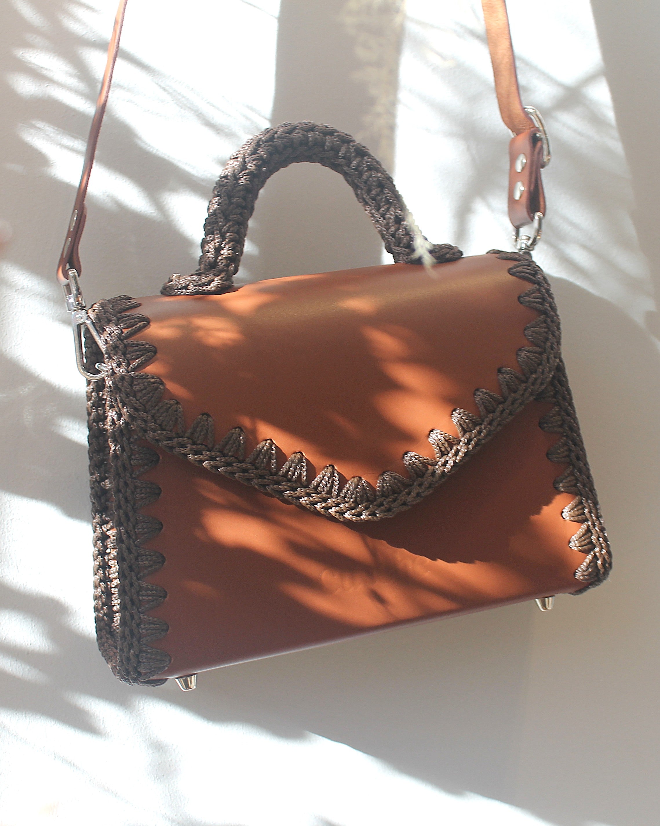 Bolso Satchel Sofia S Marron