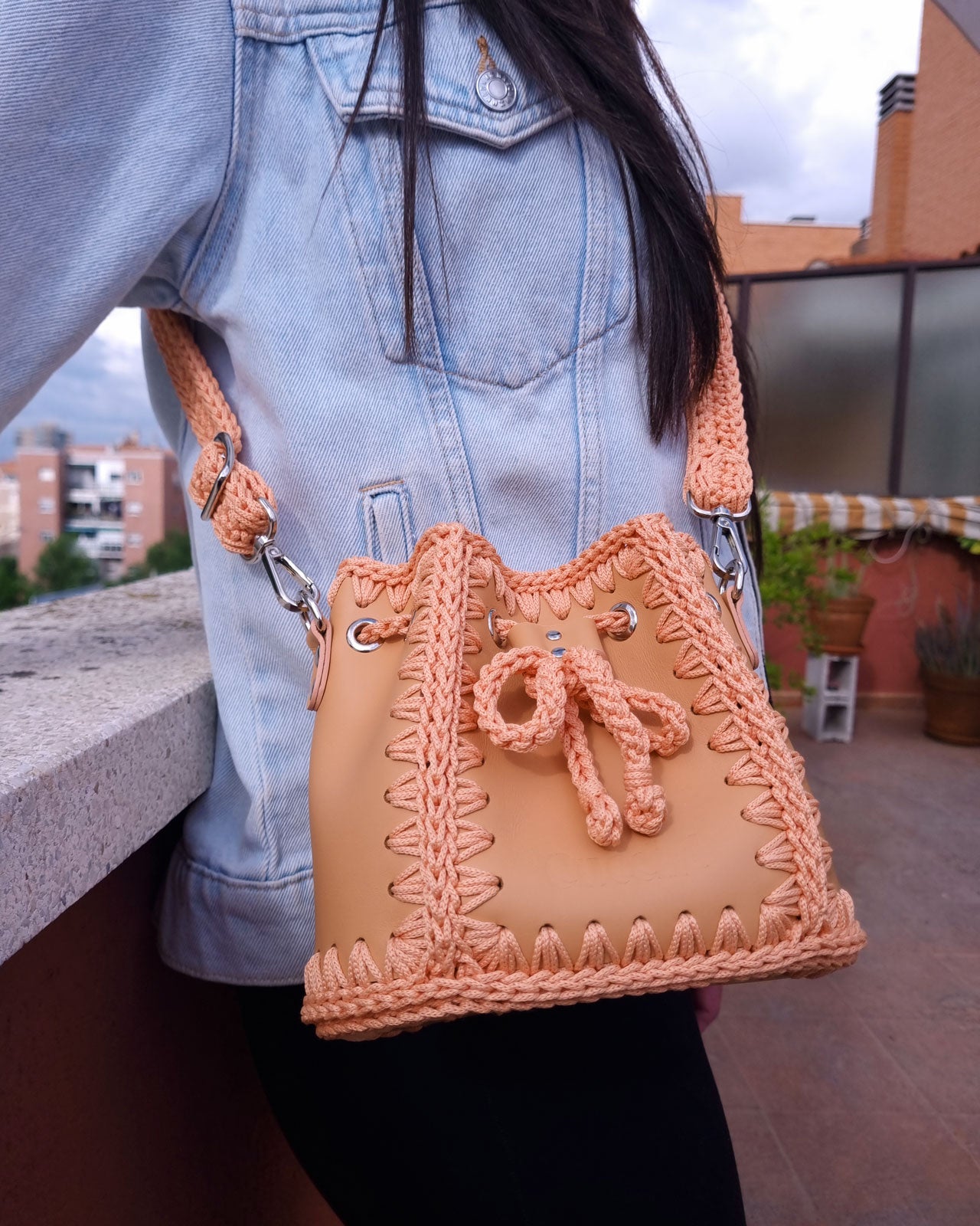 Bolso Bombonera Olga S Peach