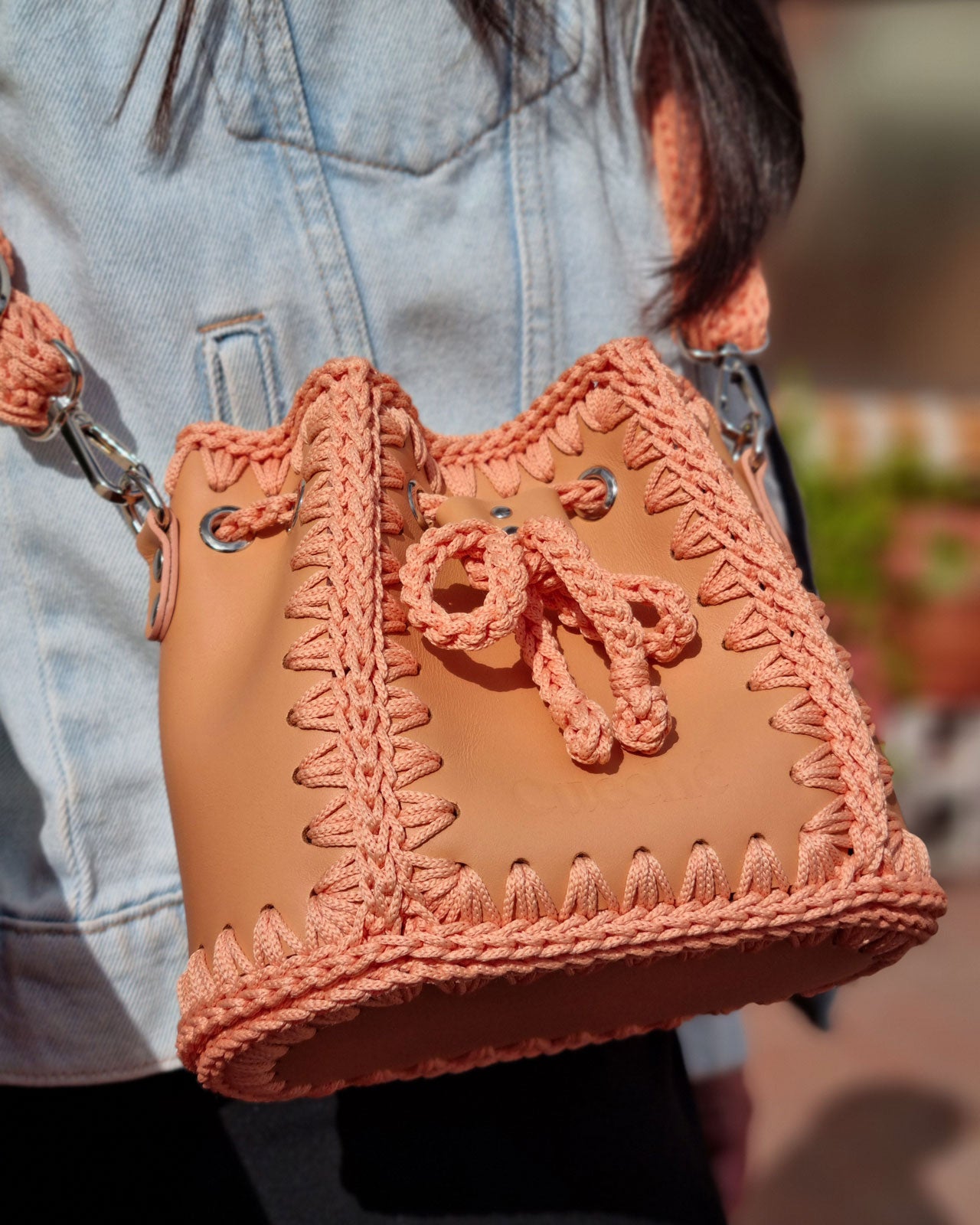 Bolso Bombonera Olga S Peach