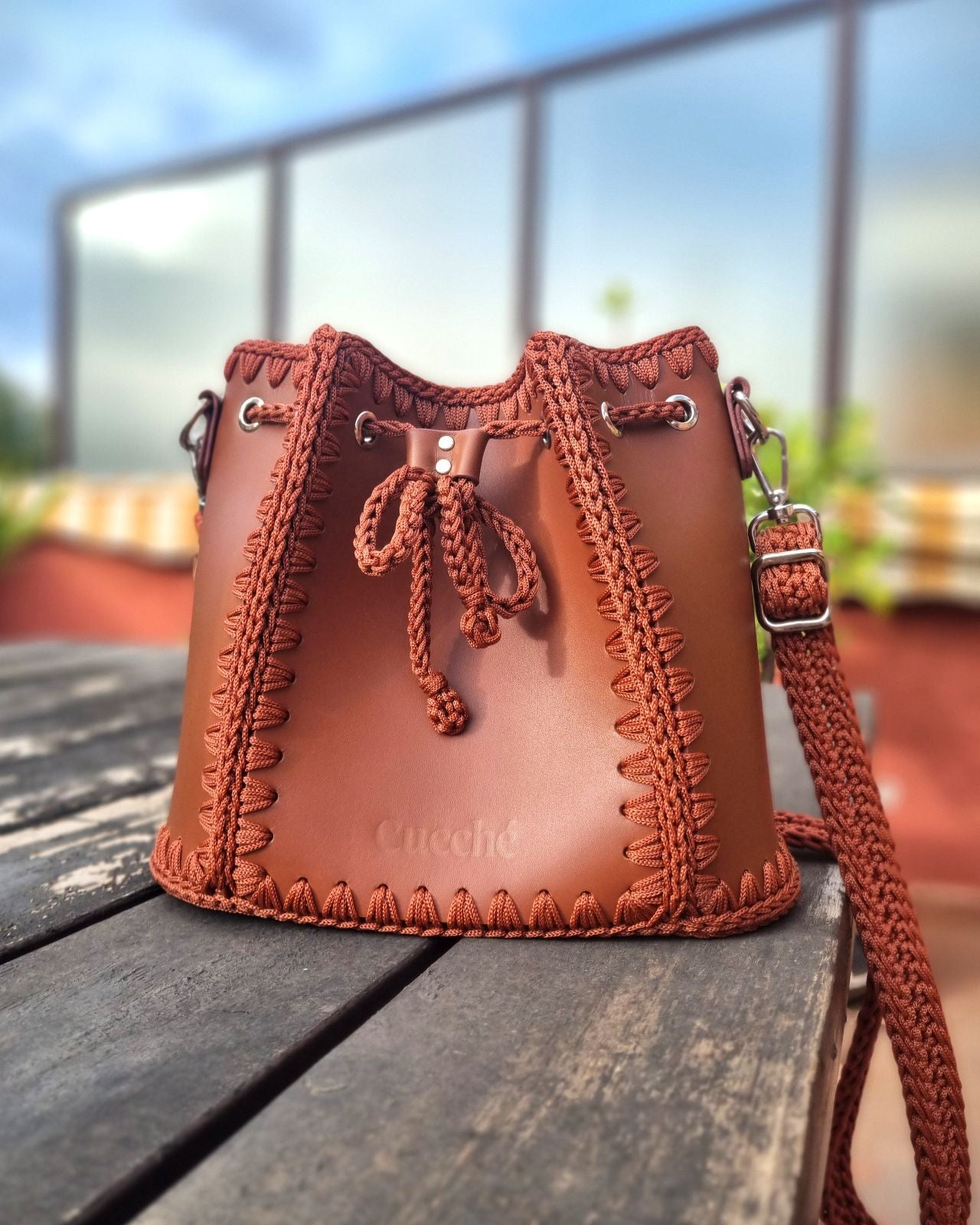 Bolso Bombonera Olga L Marrón