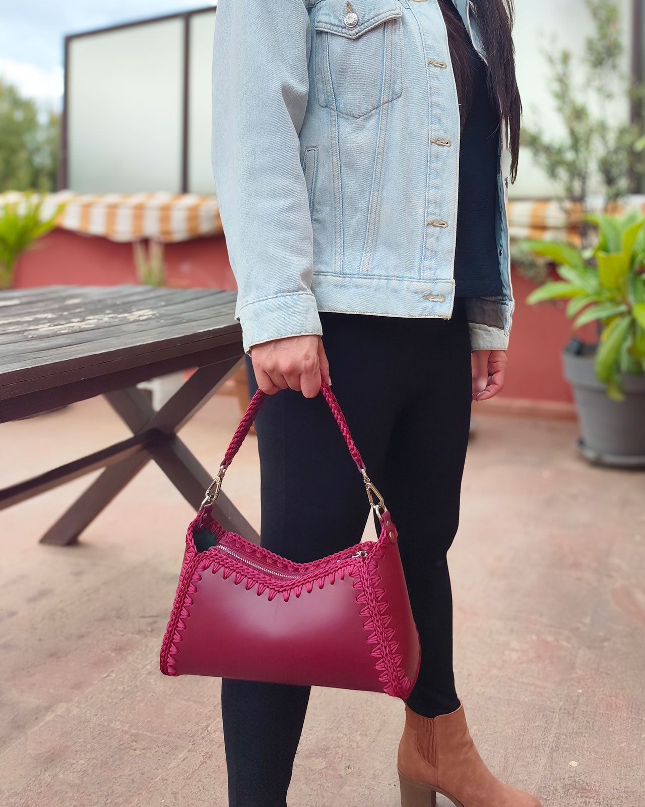 Bolso Hobo Nina M Burdeos