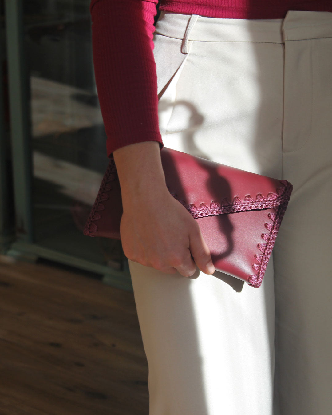 Bolso Clutch Sofia S Burdeos