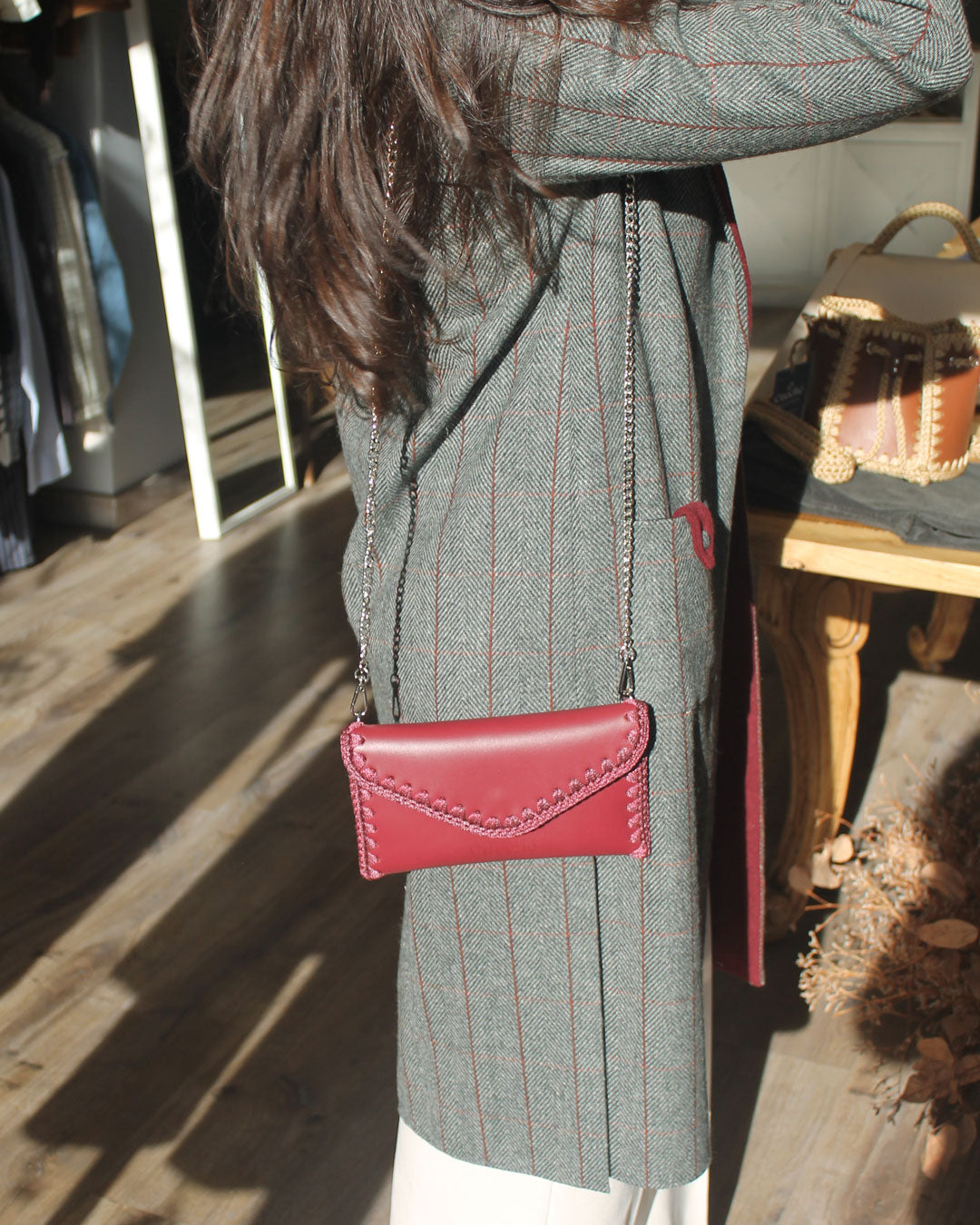 Bolso Clutch Sofia S Burdeos