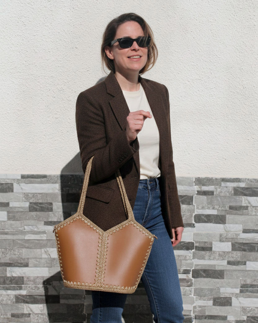Bolso Capazo Natalia L Caramelo