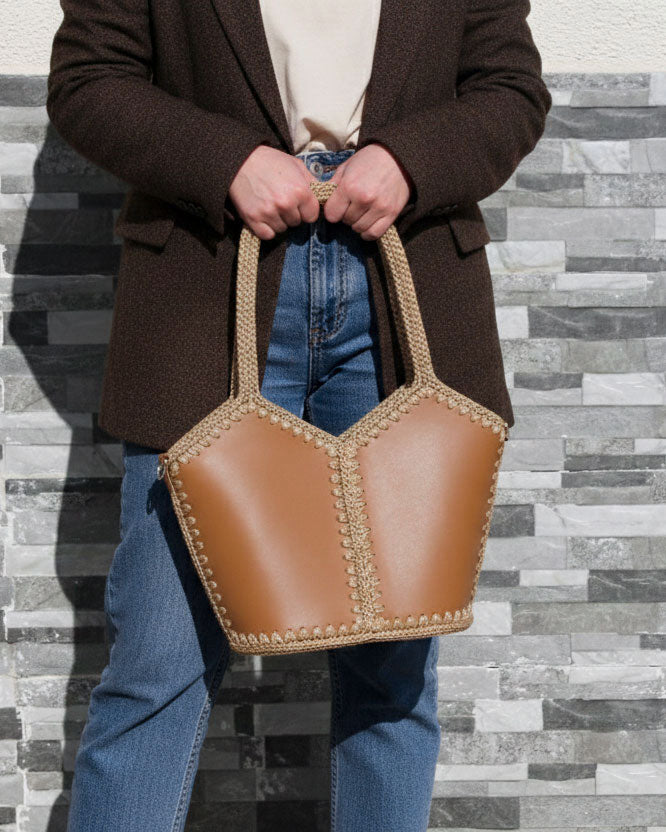 Bolso Capazo Natalia L Caramelo