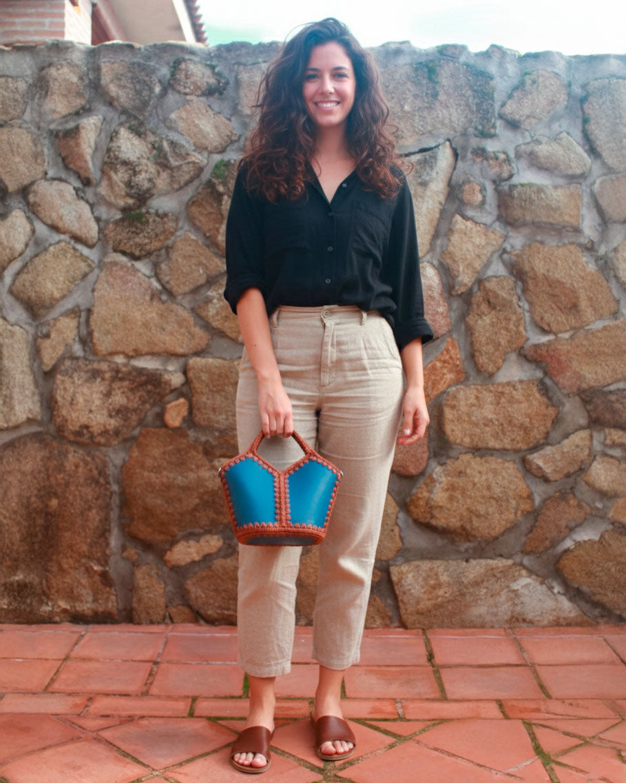 Bolso Capazo Natalia S Azul