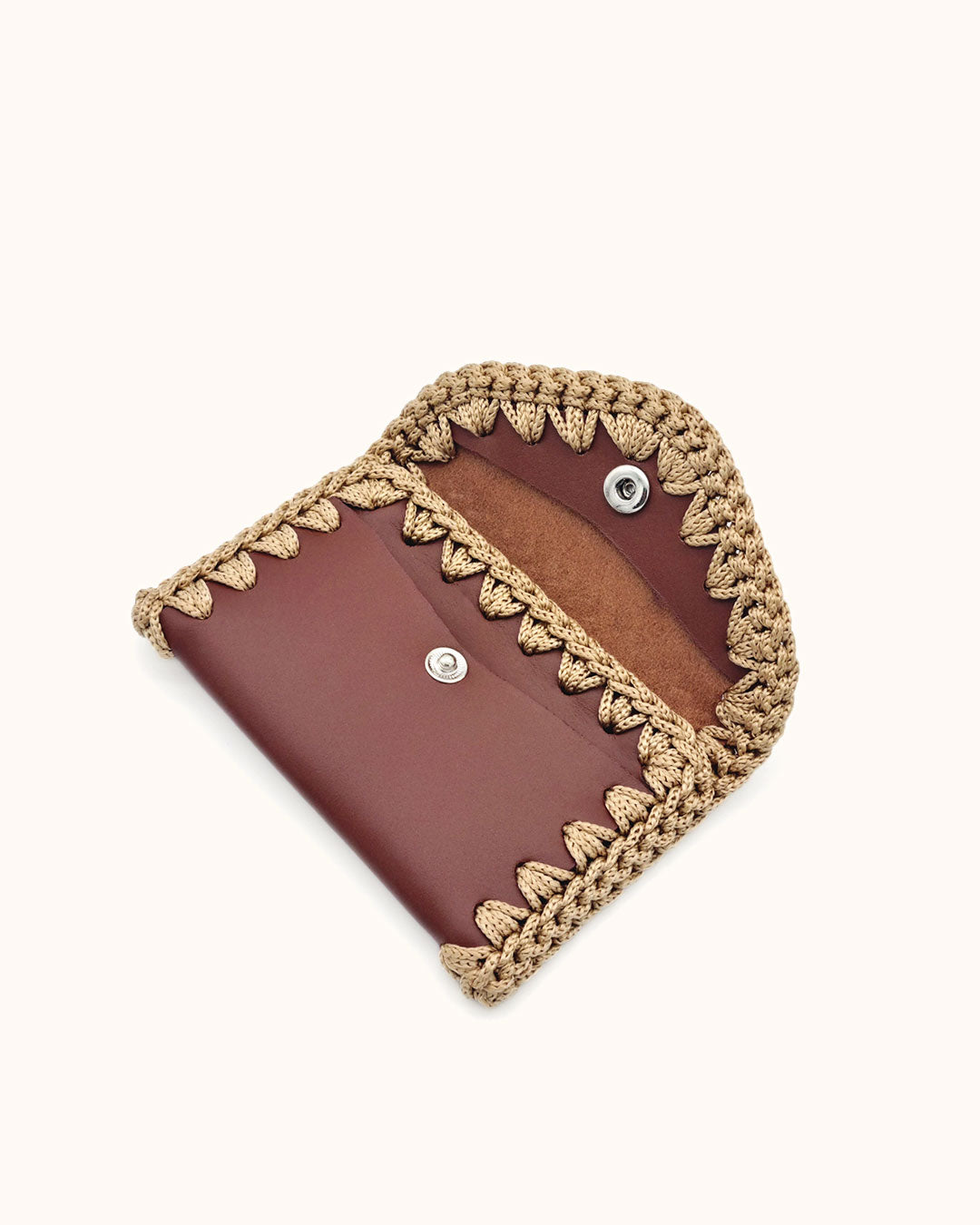 Monedero Tarjetero de Cuero Marrón