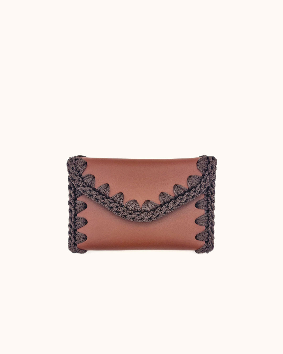 Monedero Tarjetero de Cuero Marrón