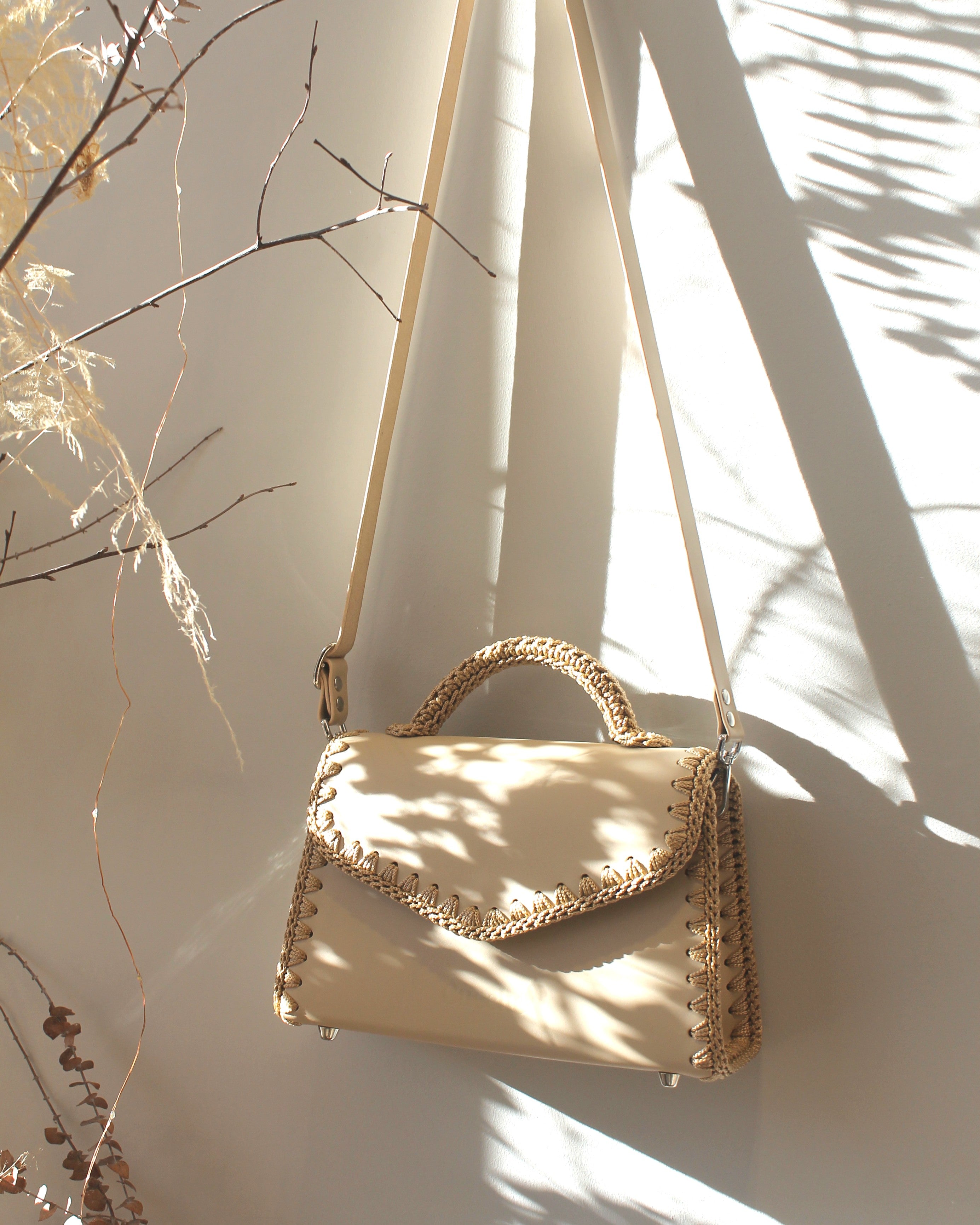 Bolso Satchel Sofia M Beige