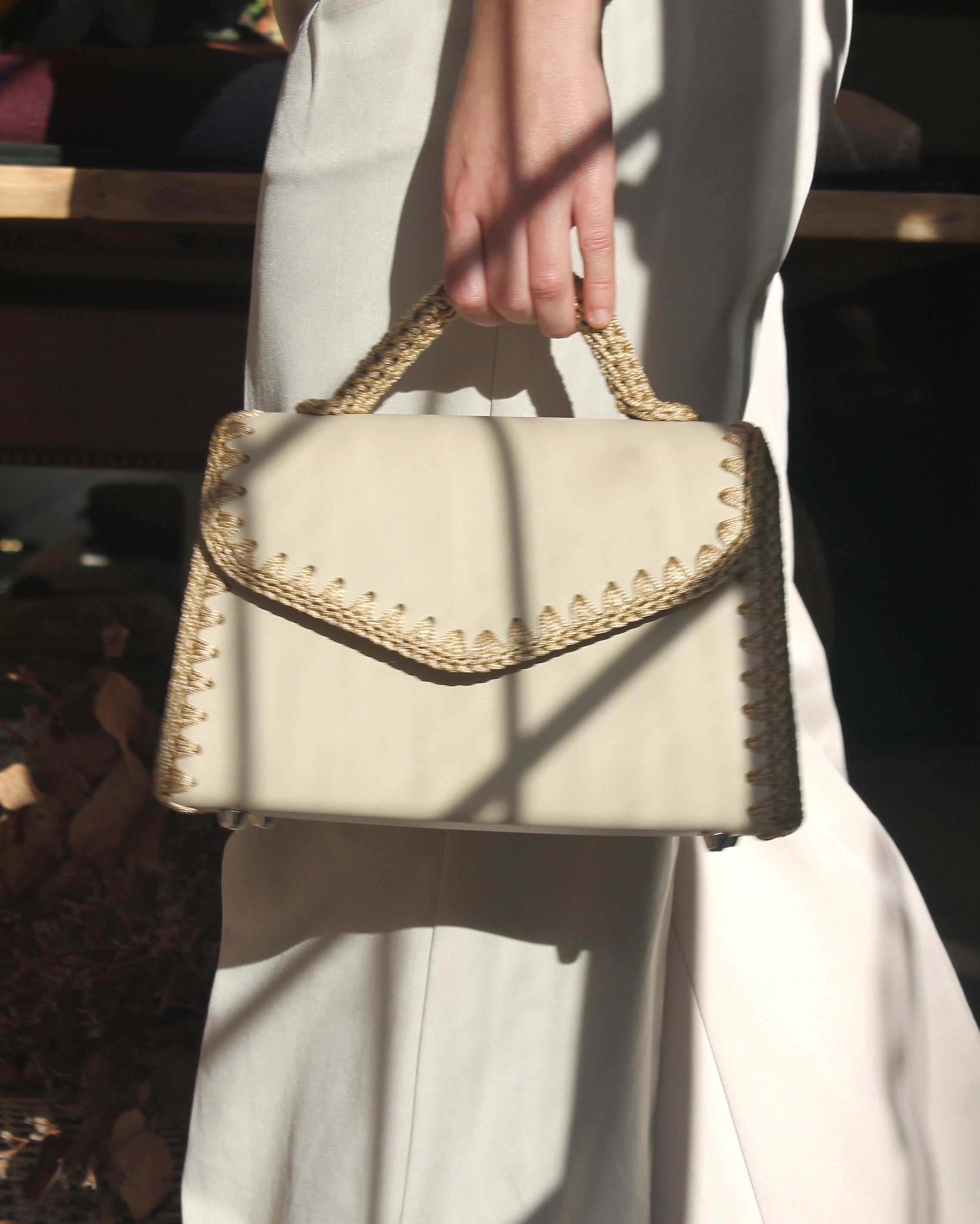 Bolso Satchel Sofia M Beige