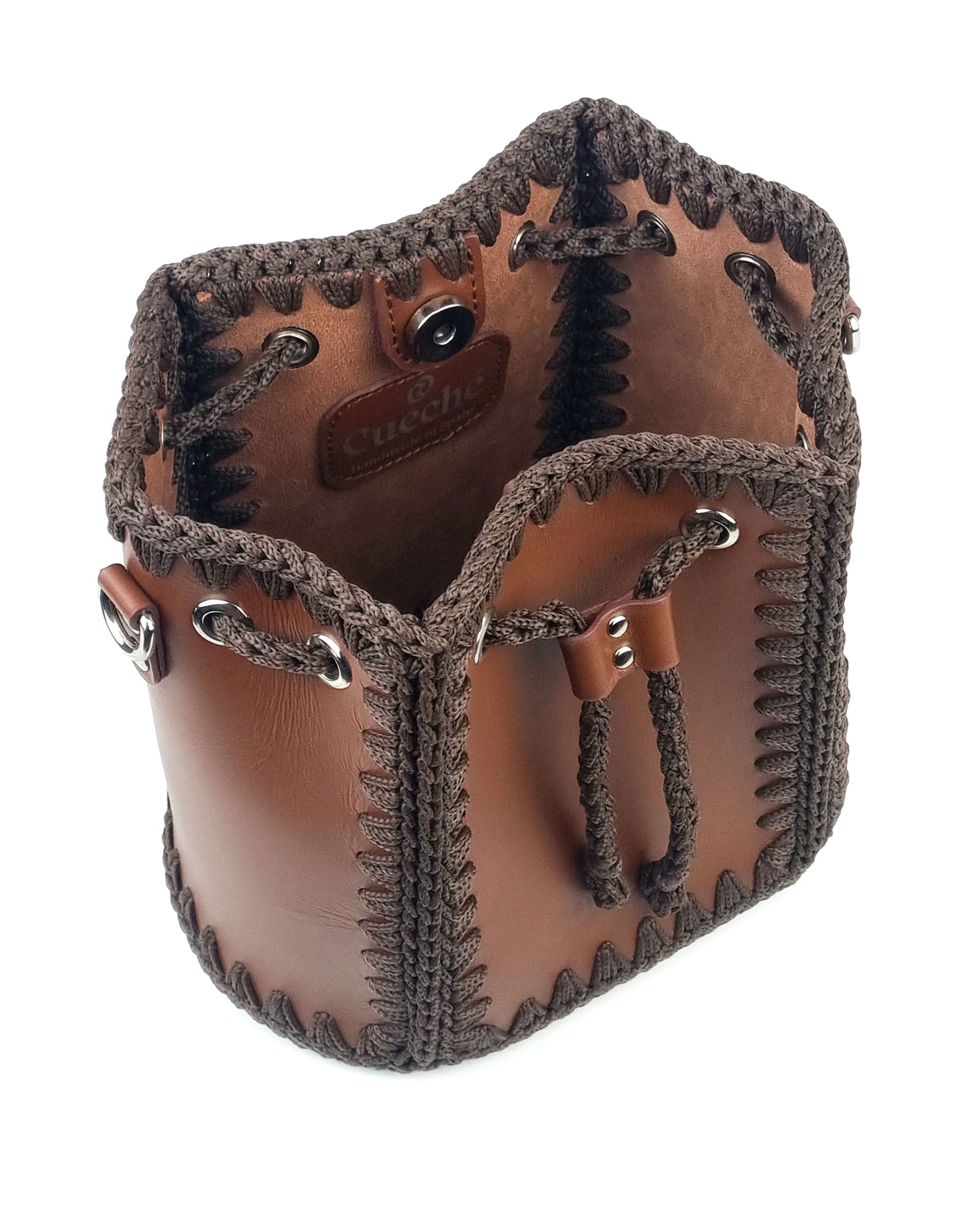 Bolso Bombonera Olga M marrón