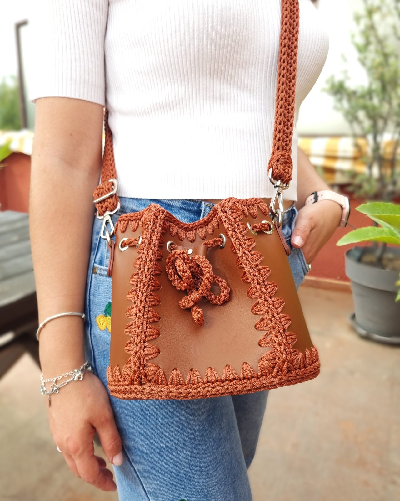 Bolso Bombonera Olga S Marron