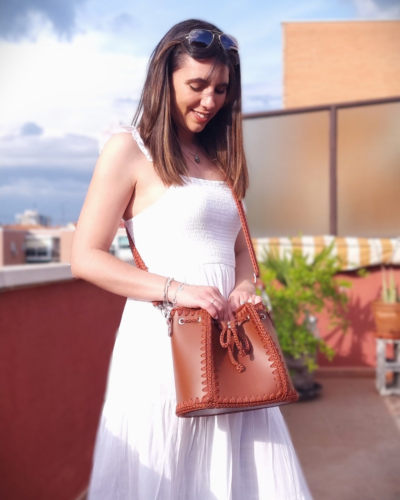 Bolso Bombonera Olga L Marrón