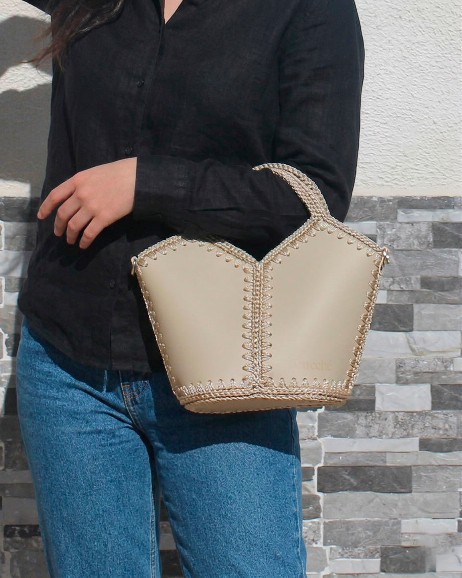 Bolso Capazo Natalia M Beige