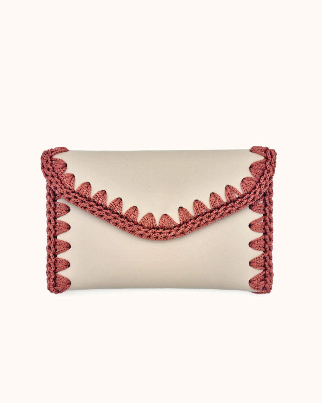 Cartera de Cuero Beige