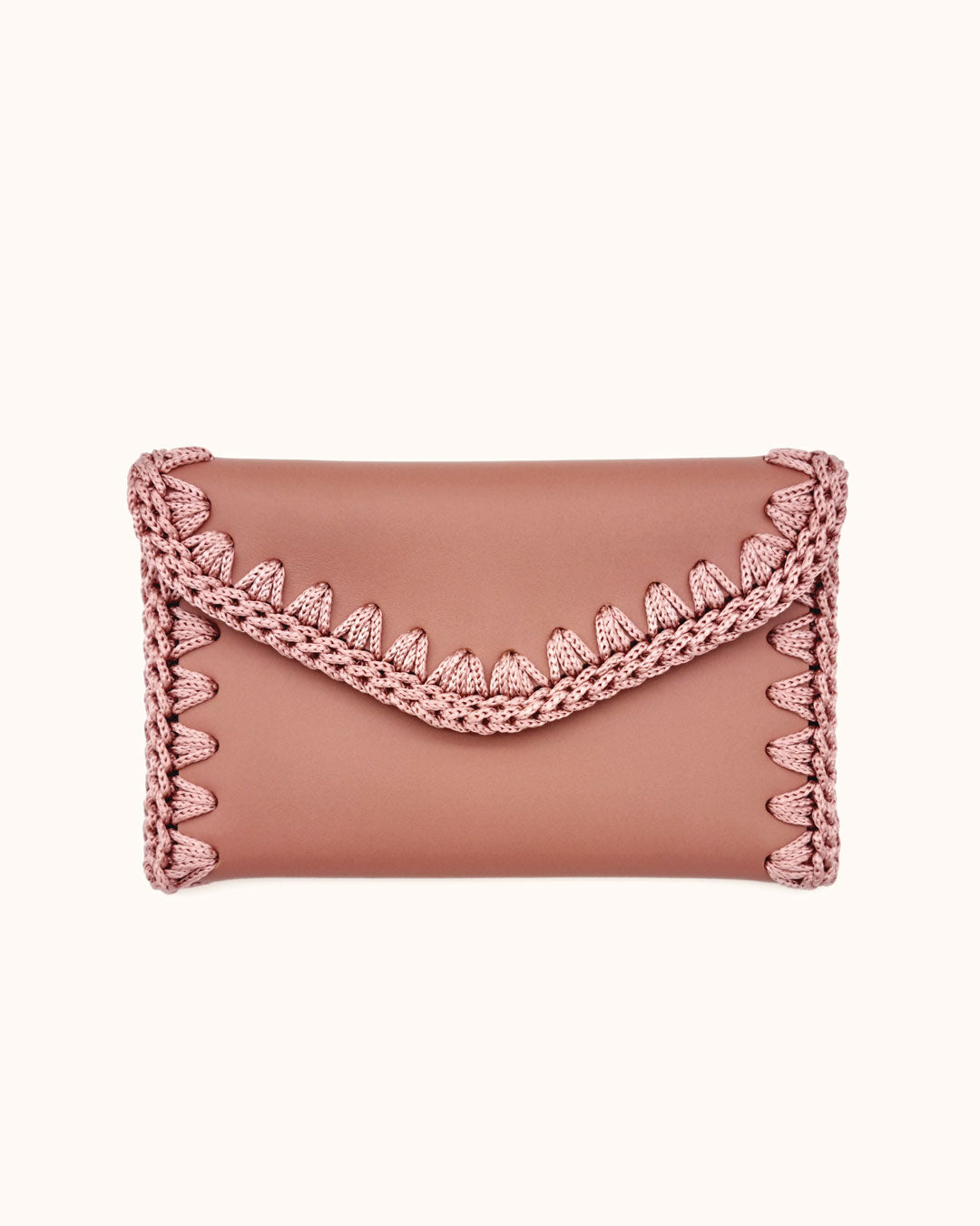 Cartera de Cuero Rosa Nude
