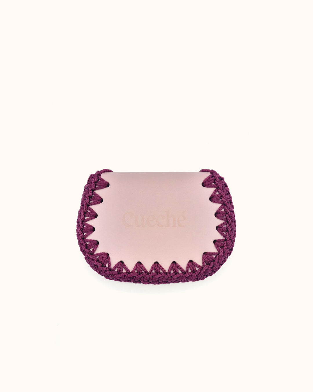 Monedero de Cuero Rosa Claro