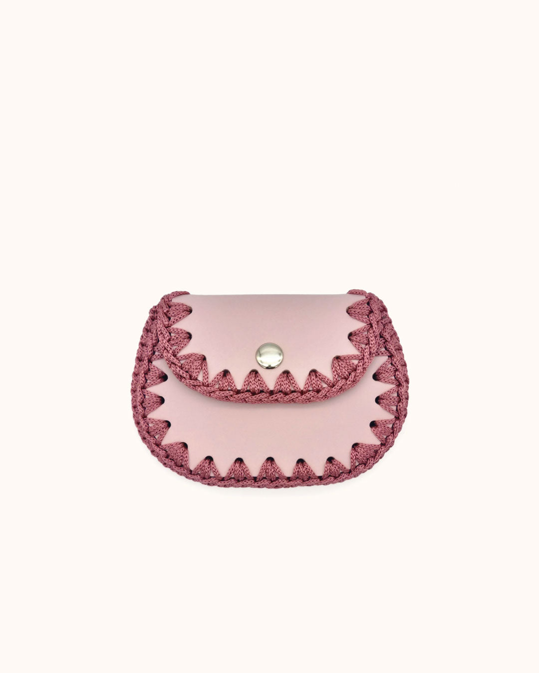 Monedero de Cuero Rosa Claro