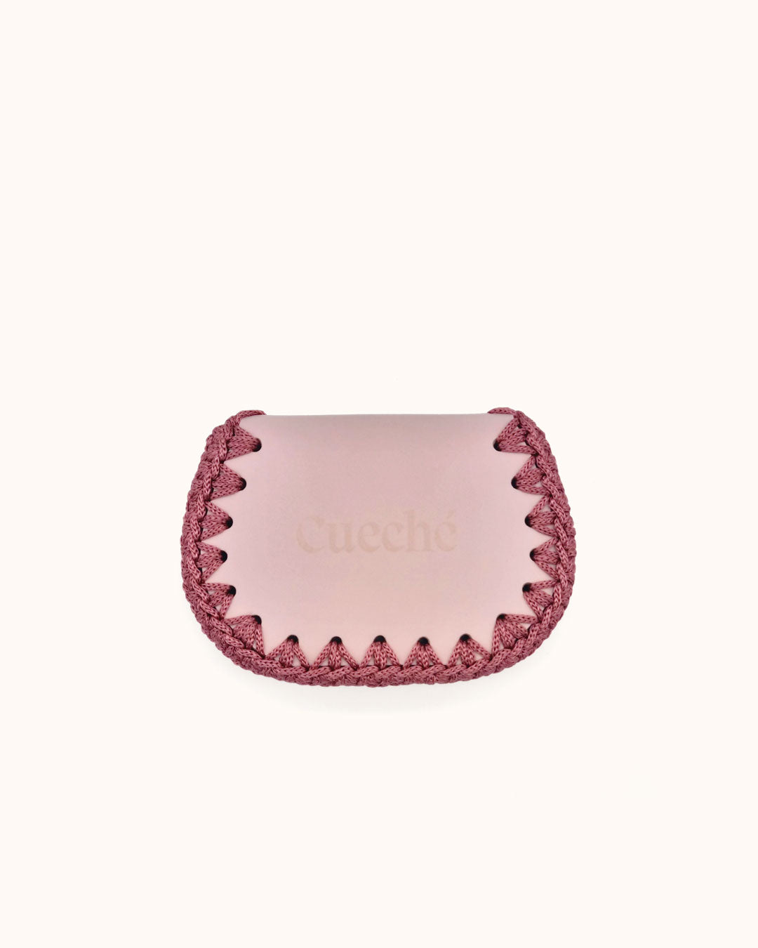 Monedero de Cuero Rosa Claro